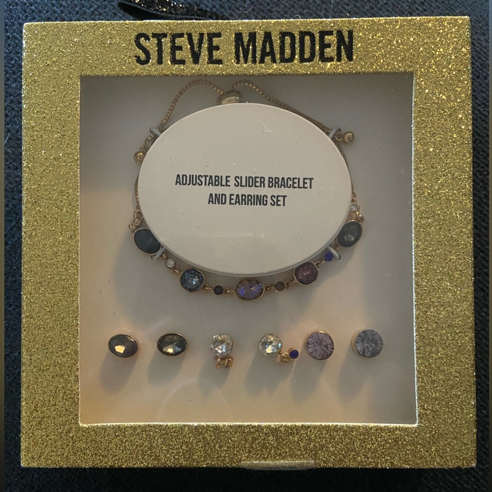 Steve Madden Bracelet and Earring Gift Set, 4 Pieces